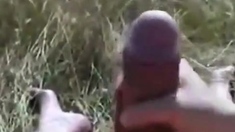 Big dick dad in park