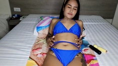 Amateur Thai teen enjoying her butt plug