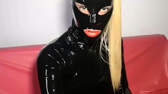 Balloon and latex glove cook jerking fetish
