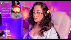 Cute curly brunette solo webcam masturbation