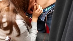 Teen Sucks Big Cock in Public Fitting Room