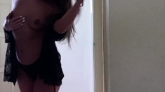 Big ass babe exposes her big boobs