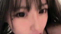 Small tit GF gives POV blowjob on my denim