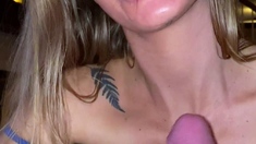 Sexy amateur blonde blowjob amp cumshot HD