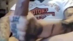 Latin Twink With Biggest Tattooed Cock Masturbates