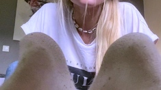 Curly Blonde Teen Records Solo Dildo Masturbation More At