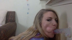 Hot Blonde Babe Solo Masturbation