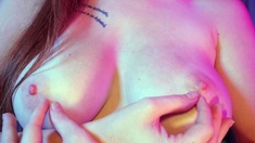 Great Big Boobs On Masturbating Redhead