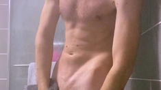 Jerking off gay amateur hunk