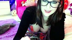 Hot brunette amateur MILF rides hubbys cock
