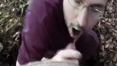 Bear Cub Blows a Load in His Mouth and Swallows