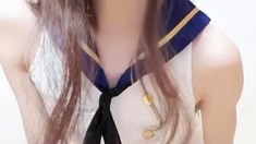 Solo ladyboy masturbation