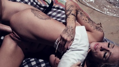 Blonde Deep Anal And Facial Outdoors