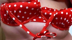 Red Bikini Strip Tease Karla Lane