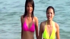 Sexy Young Thai girls in thong bikini