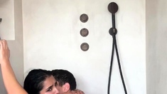 Wild sex on the shower- My Bengali wife asks me to cum on