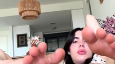 Paufrancoficial Enjoys Fingering Her Wet Pussy On Couch