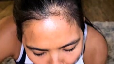 Cute Asian Bar Girl Sucks Dick and Gets Fucked - POV