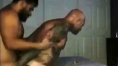 Huge-cocked Bear Daddy Barebacks His Boy