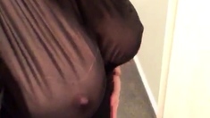 Amateur blond girl with big boobs getting fucked