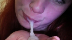 thick cum redhead cumplay