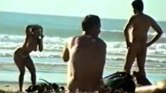 Str8 big dick on beach