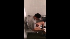 Str8 spy guy in public toilet