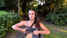 Amazing blowjob in the park