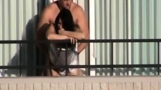 Couple Fucks On Hotel Balcony