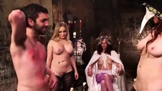 Fetish dominatrix orgy hardcore playing with slave